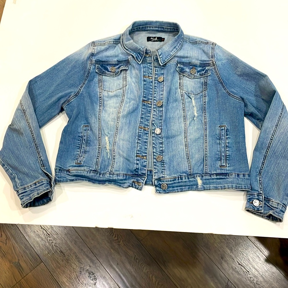 Earl Jeans | Denim Jacket | Blue | XL slightly distressed like new condition